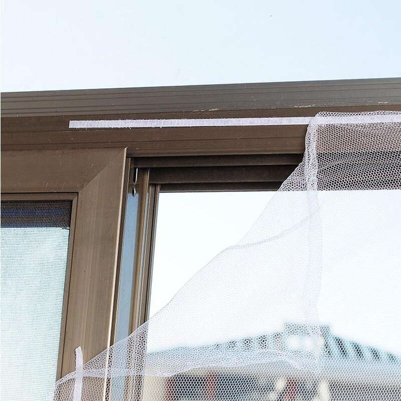 Moustiquaire chiffrée avec Velcro pour fenêtre, filet anti-moustiques auto-adhésif, protection de la maison, accessoires d'été