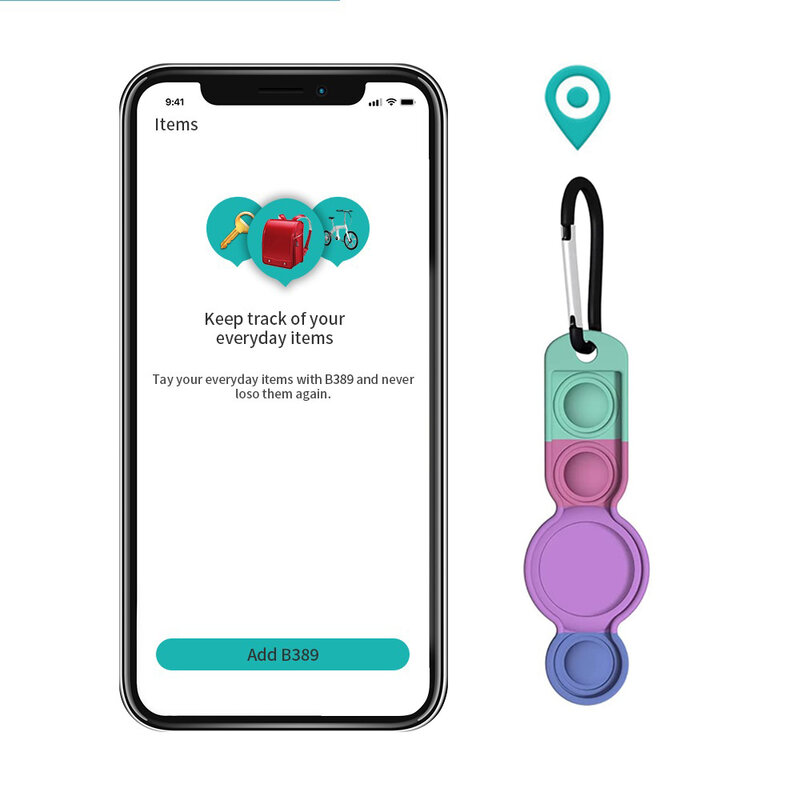 Casing Drieyetsy untuk Apple Airtag 4 Pak Silikon dengan Pelindung Layar Tahan Air Antihilang Gantungan Kunci dengan Pop Gelembung Mainan Sensorik