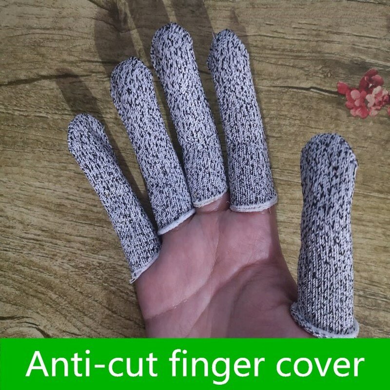 5Pcs! Anti-Cut Finger Cots Level 5 Safety ความปลอดภัยถุงมือสำหรับห้องครัว,ทำงาน,ประติมากรรม Picker ปลายนิ้ว Protector