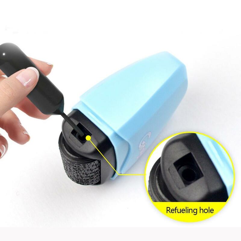 Stamp Roller Theft Protection Code Guard Your ID Confidentiality Information Package Seal Applicator Confidential Private P L8H9