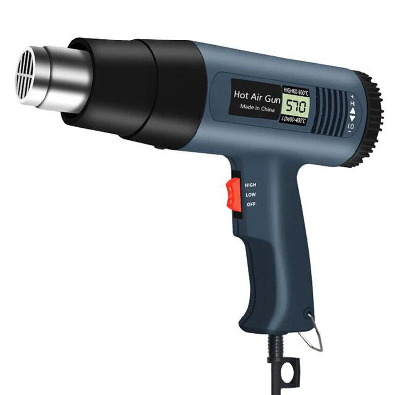 Heat Gun Lcd Display Industriële Elektrische Heat Gun Krimpen Verpakking Warmte Tool Draagbare