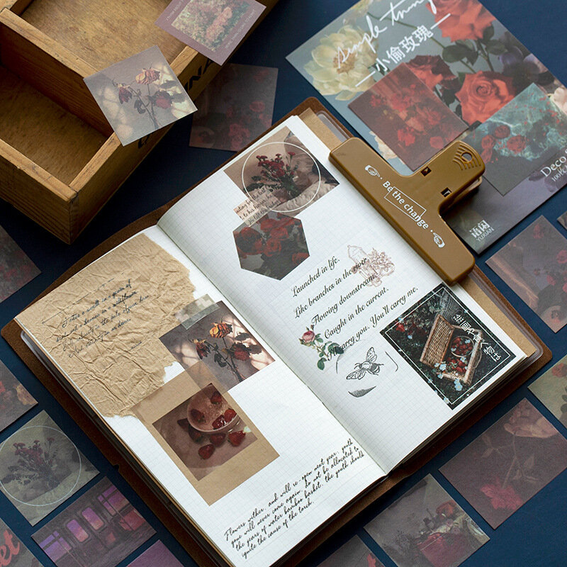 100pcs/pack Vintage Schmetterling Anlage INS Stil Aufkleber Paket DIY Tagebuch Kugel Journal Dekoration Aufkleber Album Scrapbooking