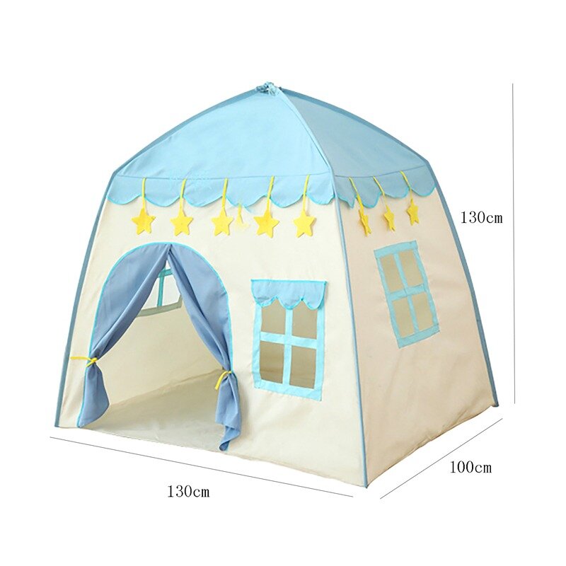 Tenda per bambini portatile 1.3M Wigwam tende per bambini pieghevoli Tipi Baby Play House grandi ragazze Pink Princess Castle Child Room Decor