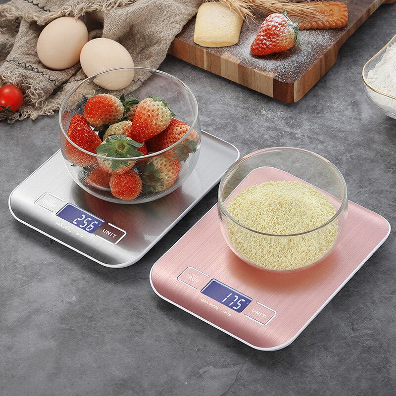 Digital Kitchen Scale, LCD Display 1g/0.1oz Precise Stainless Steel Food Scale for Cooking Baking weigh Scales Electronic