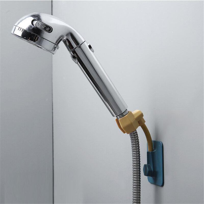 Staffa per doccia regolabile universale Base per ugello per doccia a pasta Base per staffa per doccia autoadesiva senza punzonatura per bagno di casa