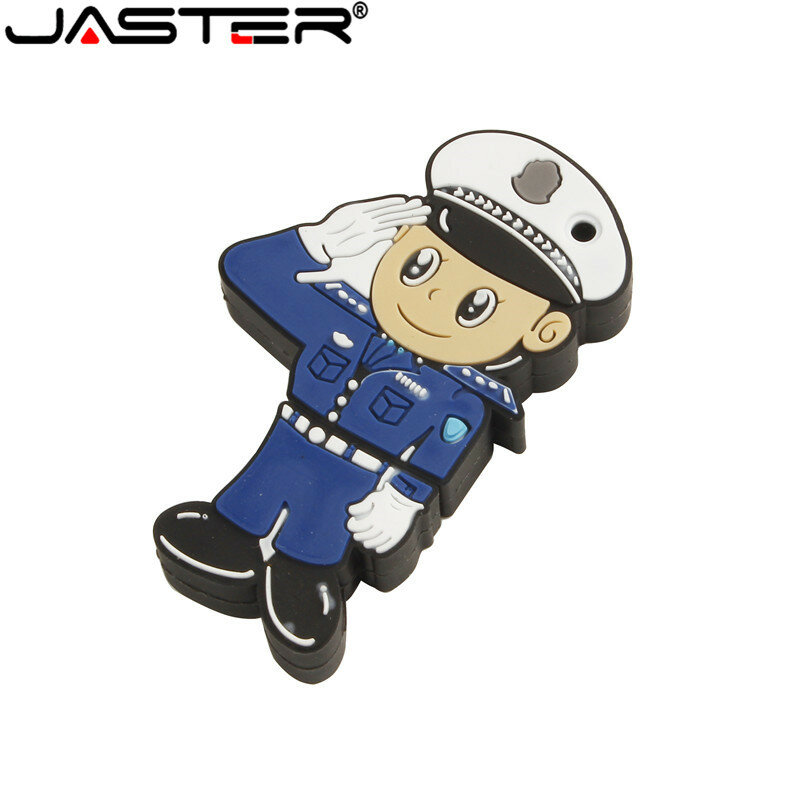 JASTER New arrival police man usb flash drive traffice police pendrive 4GB 8GB 16GB 32GB 64GB gift memory stick