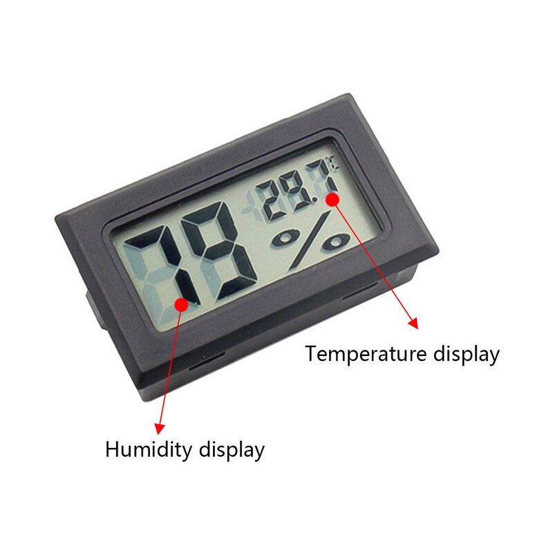 1 قطعة البسيطة داخلي ميزان الحرارة الرقمية LCD درجة الحرارة استشعار الرطوبة متر ميزان الحرارة الرطوبة مقياس الثلاجة الحرارة