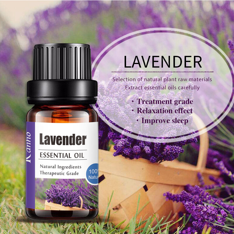 100% Pure Natural Essential Oils for Aromatherapy Diffusers Lavender Eucalyptus Mint Lemon Water Soluble Relieve Stress Essence