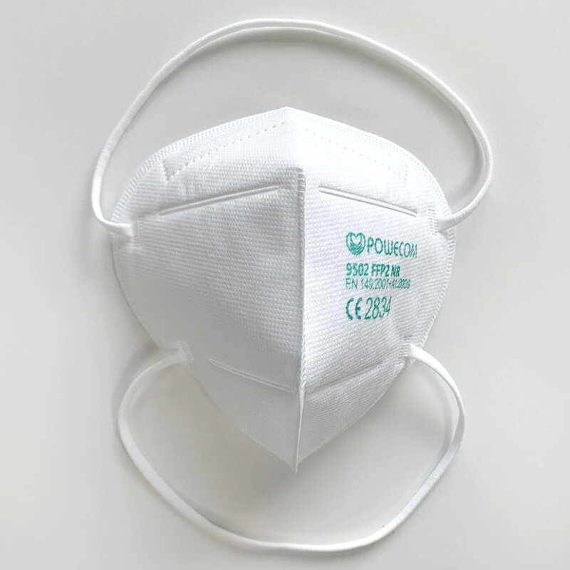 POWECOM FFP2 NR maska przeciwpyłowa Anti-Fog 5ply filtrowanie wielokrotnego użytku opaska na głowę oddychająca z CE maska usta mascarillas