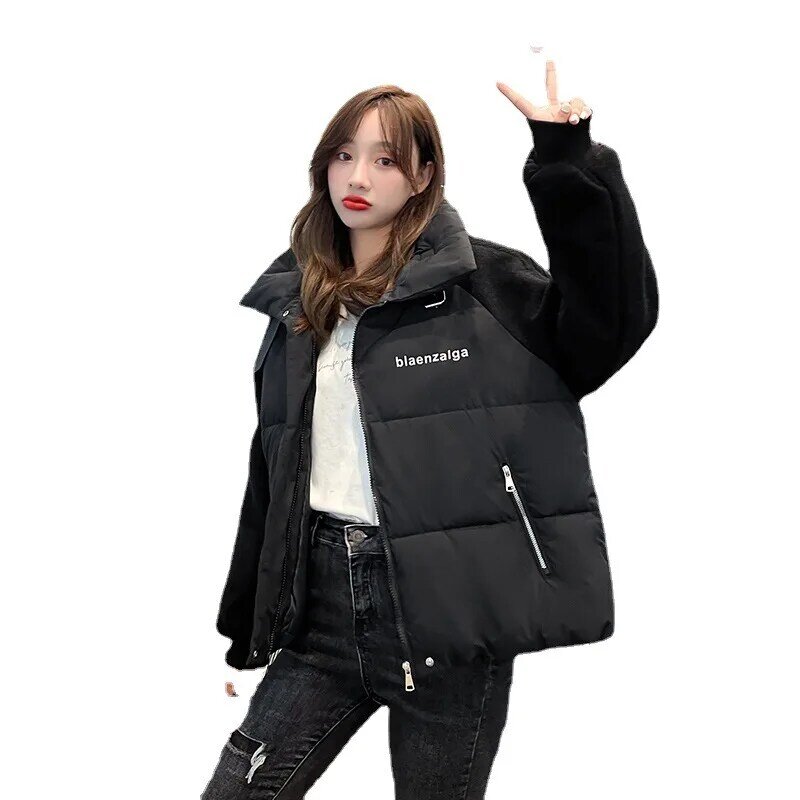 2021冬の女性のダウンジャケット新ダウン綿のジャケットの冬学生コート韓国スタイルルーズ綿パッド入りのジャケット