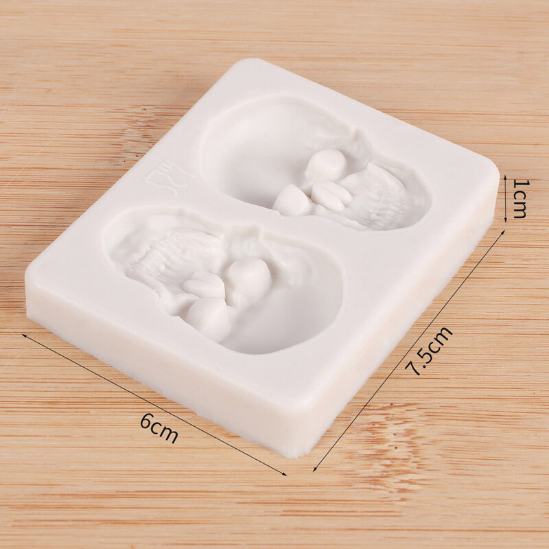 DIY Skeleton Head Skull Silicone Chocolate Candy Molds Party Cake Decoration Mold Pastry Baking Decoration Tools SQ0221
