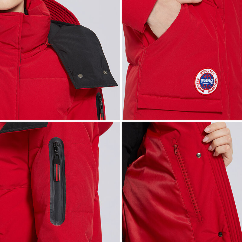 Megofce-女性用コットンコート,ロングジャケット,婦人服,冬用ミリタリーコート,ミギーデザイン,2022