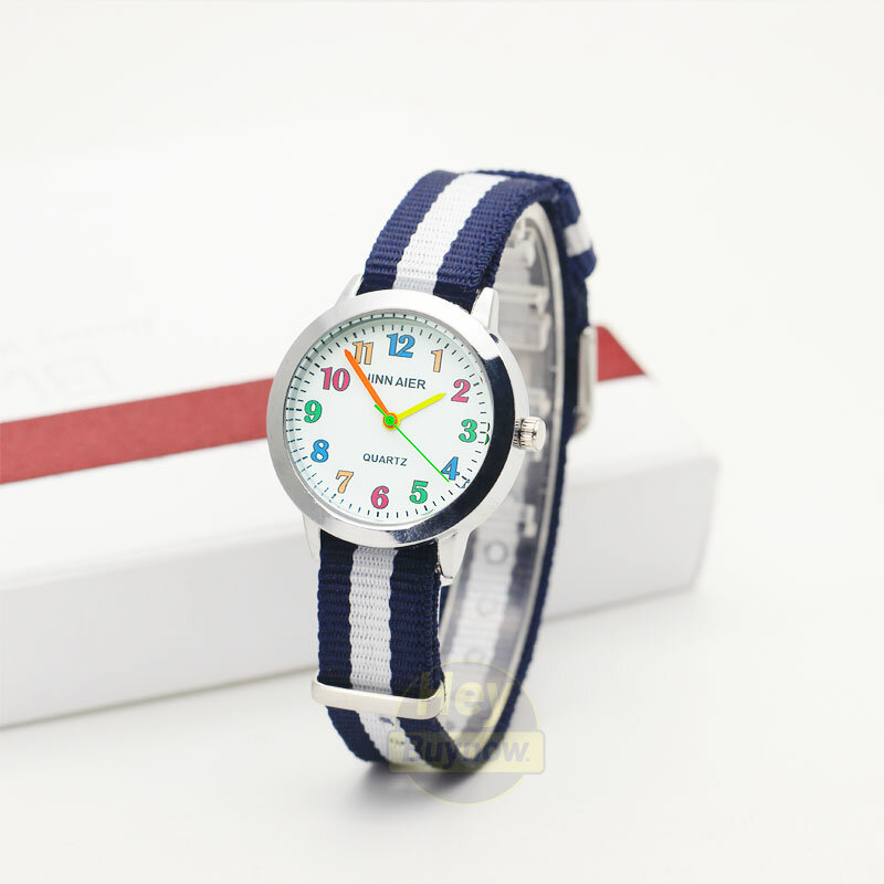 Children's Watch Fashion Luminous Color Digital Dial Dial Quartz Clock Casual Canvas Boy Girl Wrist Watch Reloj Deportivo 2020