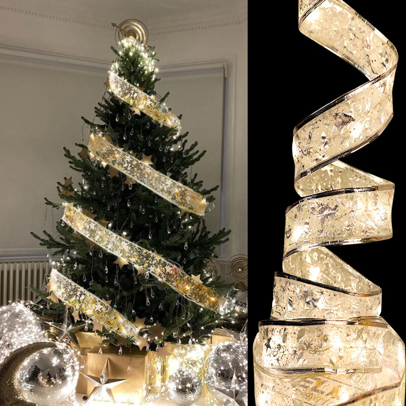 decorazione da ufficio mini albero di Natale da 50 cm con corda luminosa e ornamenti appesi per decorazione di Natale Albero di Natale da tavolo soggiorno 
