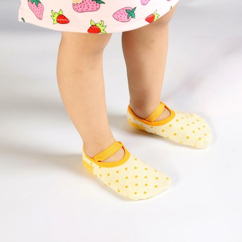 جوارب اطفال بناتي غير قابلة للانزلاق مناسبة للاطفال الصغار ، قطن ، 1-3 سنوات