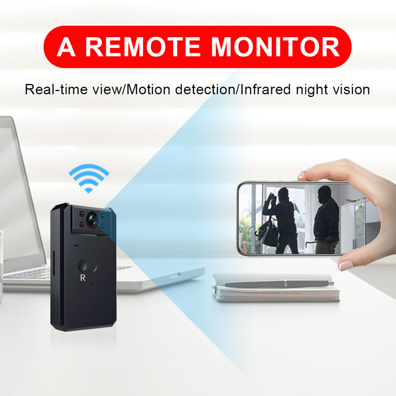 Mini kamera Wifi 4K HD obrót o 180 stopni bezprzewodowy inteligentny dom Night Vision DVR wykrywanie ruchu mała kamera wideo IP