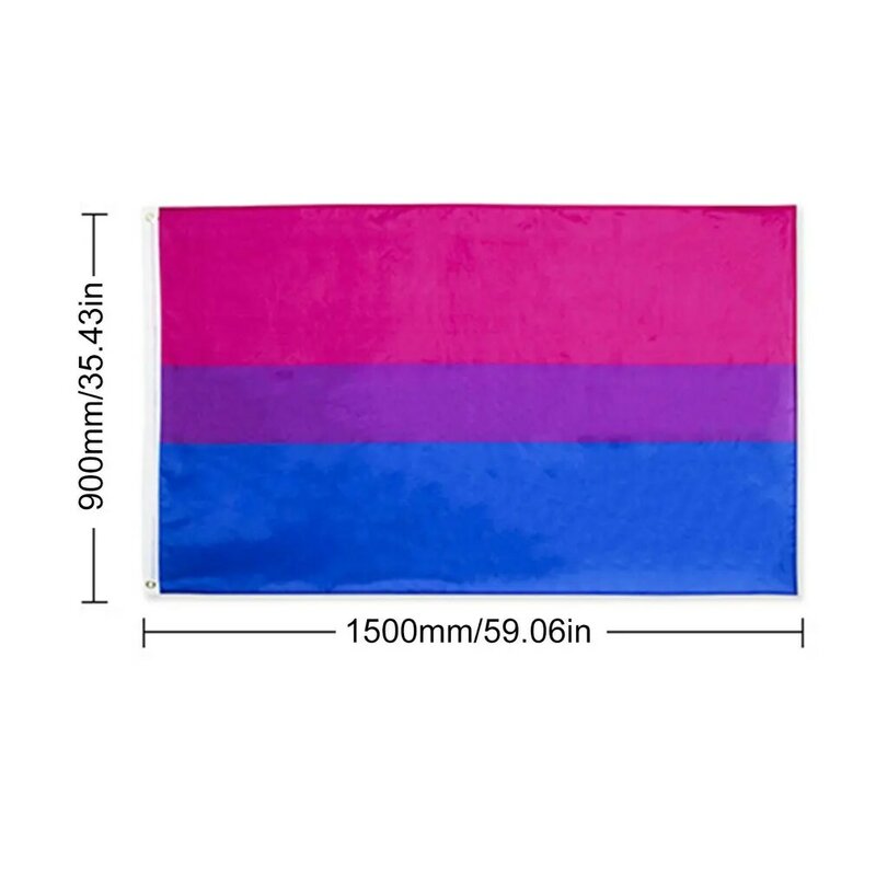 ЛГБТ bi pride бисексуальный флаг бисексуальности 90x150 см