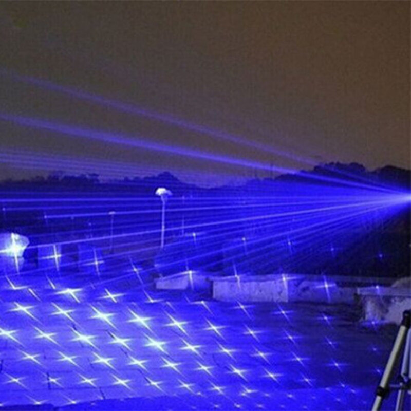 Wysokiej mocy niebieski laser latarka, najpotężniejszy 450nm 10000m regulacja ostrości spalanie niebieski laser mecz/świeca/cygaro/świeca