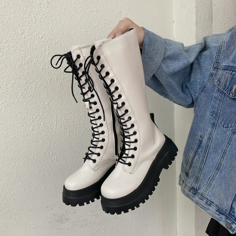 2022 Knight Boots Women's Shoes Autumn and Winter 2021 New Fashion All-match Tall and Calf Long Boots Women