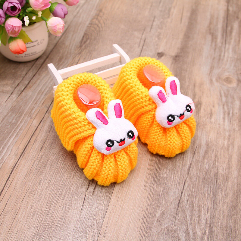 New Wool Baby Shoes Spring and Autumn Single Shoes Newborn Baby Shoes Men and Women Knitted 0-6 Months Toddler Shoes Comfortable