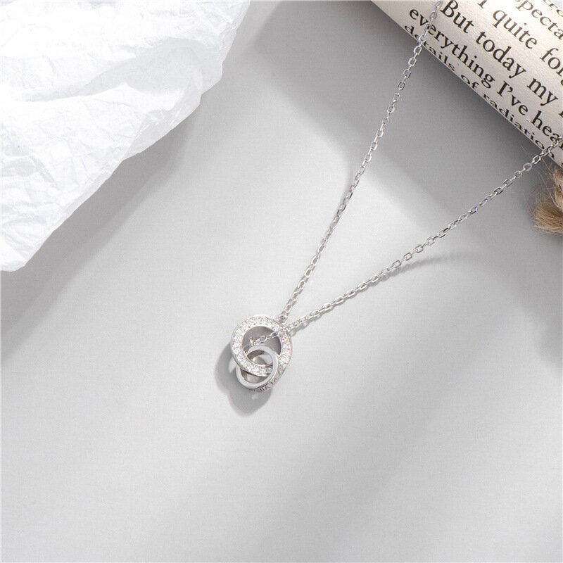 Sodrov 925 colar de prata esterlina pingente para mulher criativo diamante romano bloqueio colar 925 jóias colar de prata