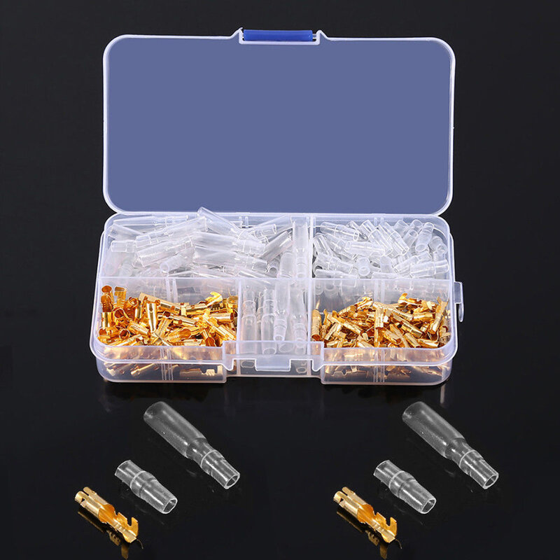 3.5mm Bullet Terminals Electrical Crimp Terminator,Male Female bullet Terminals,Female socket and sleeve Wire Connector Kit