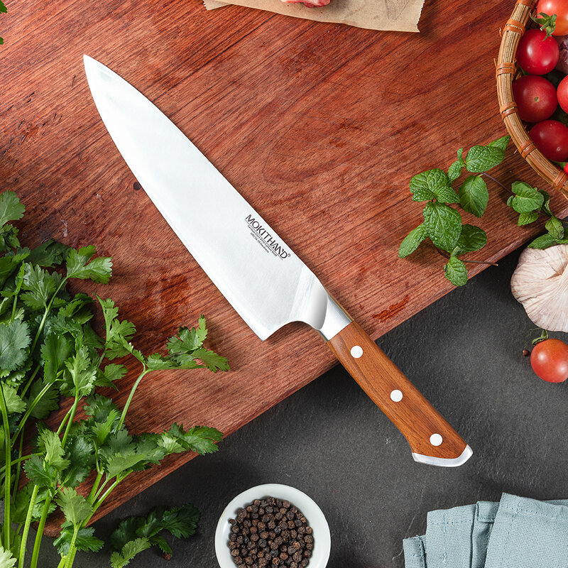 Cuchillos de cocina japoneses de acero al carbono 1,4116, cuchillo afilado para Chef, Santoku, utilidad para deshuesar fruta, mango de palisandro sólido