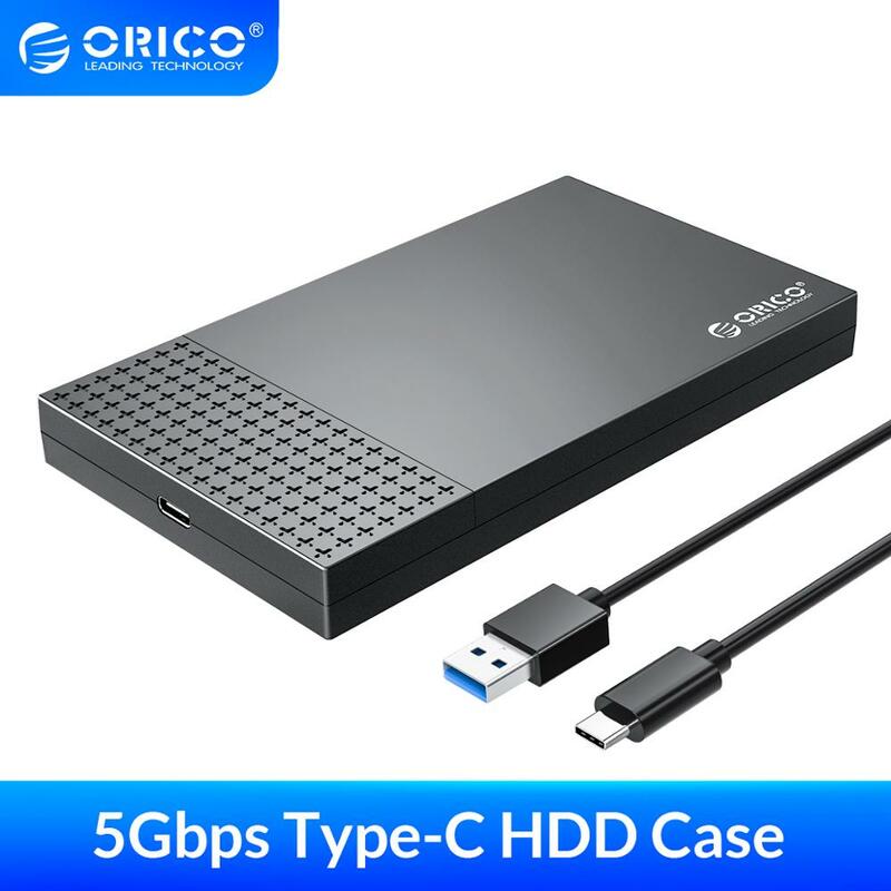 ORICO Type-C USB3.1 SATA to USB Hard Drive Enclosure for SSD HDD Support UASP 5Gbps HD External Hard Disk Case