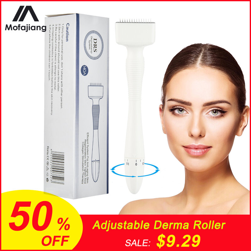 Adjustable Derma Roller Cosmetic Needling Instrument For Face 0.25mm Titanium Dermaroller Stamp Microneedle For Skin Care
