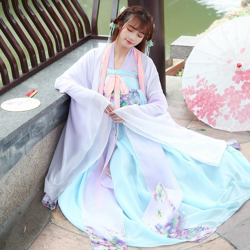 Costume de danse féerique traditionnel chinois, vêtements Hanfu anciens pour femmes, vêtements de danse folklorique Oriental pour dames, vêtements de princesse de la dynastie Tang