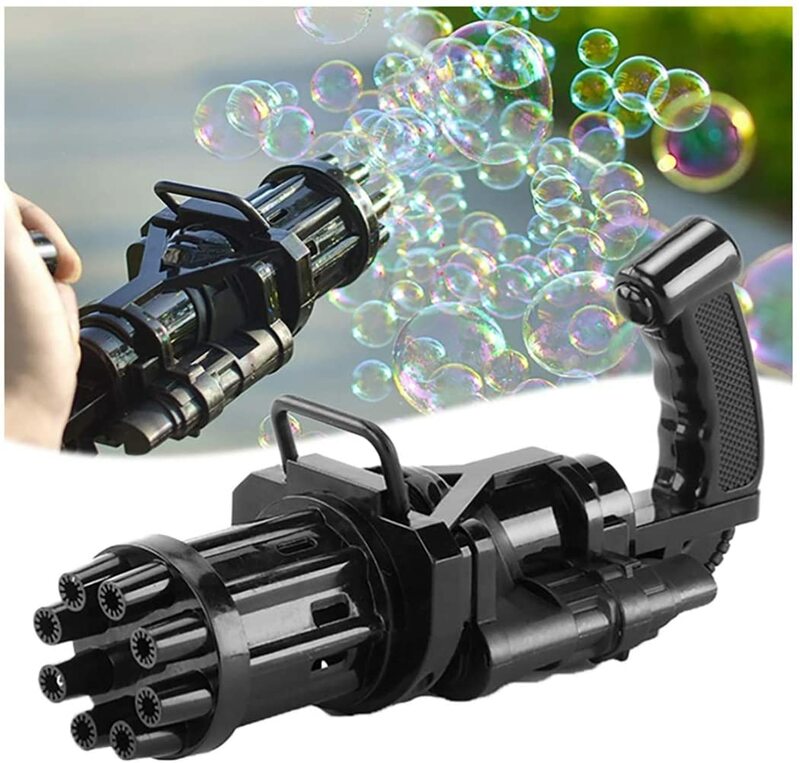 Pistola a bolle elettrica giocattolo Gatling Bubble Machine 2021 giocattoli fantastici e regalo Bubble Maker tenuta bambini per attività all'aperto estive