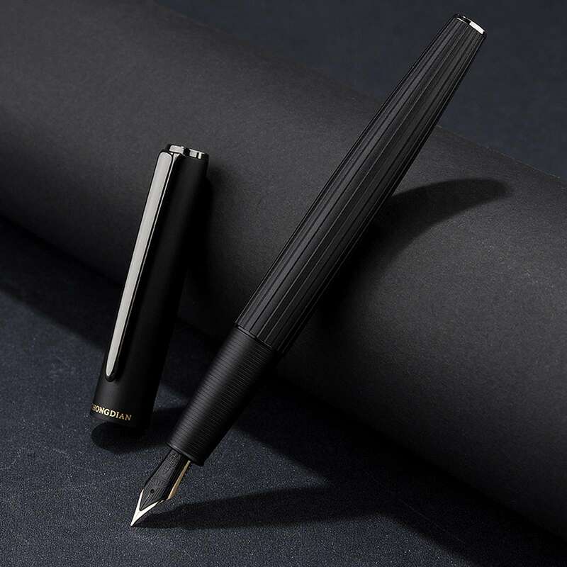 Hongdian A3 만년필 하이 엔드 절묘한 학생 서예 펜 EF 펜촉 알루미늄 합금 비즈니스 사무실 선물 펜