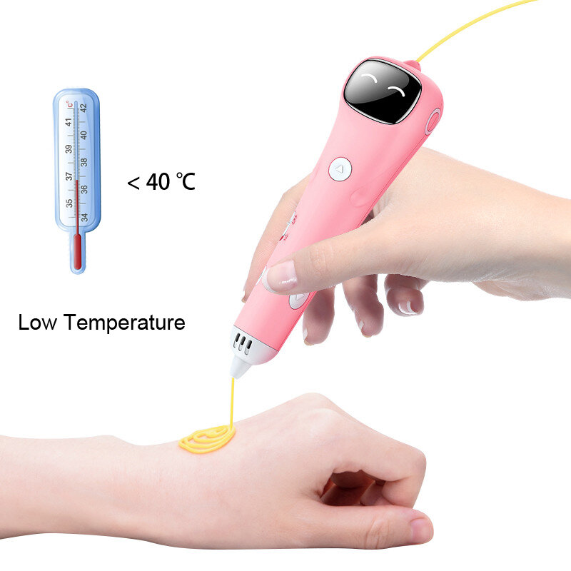 3D Pen Low Temperature Anti-Scald 3D Printing Pen  20 Kinds of Color PCL Filament Creative Gift Safe 3D Pen for  Children