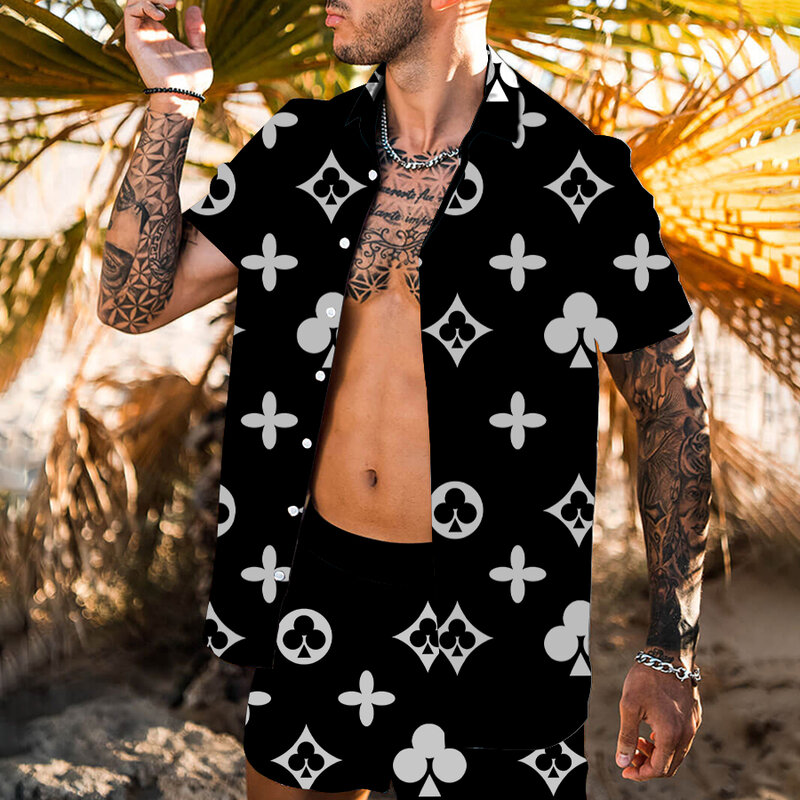 Tide mark-Camisa estampada 3D para hombre, ropa de calle transpirable con costuras, talla XXS-6XL, moda de verano, 2021
