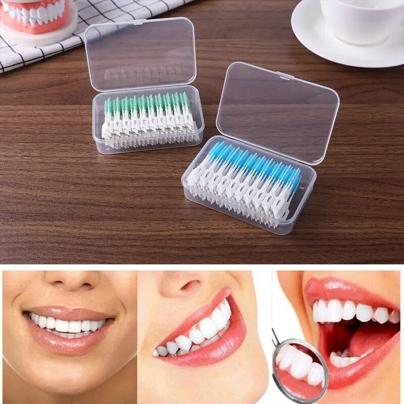 Cepillo de limpieza Dental, palillo de dientes Interdental, 100 Uds.