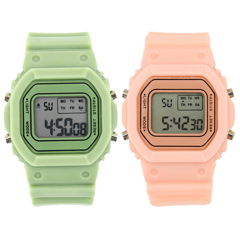 ซิลิโคน LED Watch 30M กันน้ำกีฬาสัปดาห์ปฏิทินนาฬิกาผู้หญิง Reloj ดิจิตอล Mujer Relogio Feminino สุภาพสตรีนาฬิกาของขว...