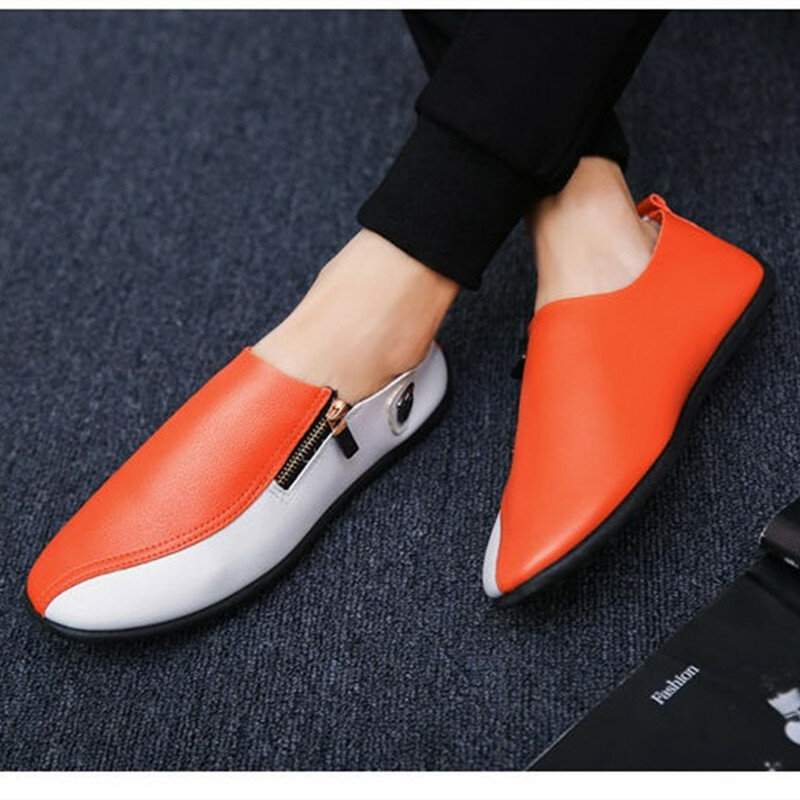 Mannen Schoenen Jeugd Mode Britse Peas Schoenen Mannen Lederen Schoenen Koreaanse Stijl Persoonlijkheid Trendy Pu Casual Mannen schoenen