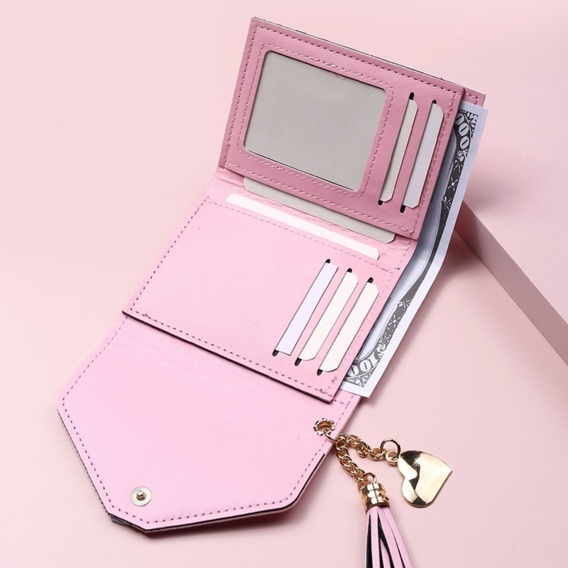 クロコダイル柄の女性用財布,新しい小さな女性用カードホルダー,タッセル付きの小さな財布,2021コレクション