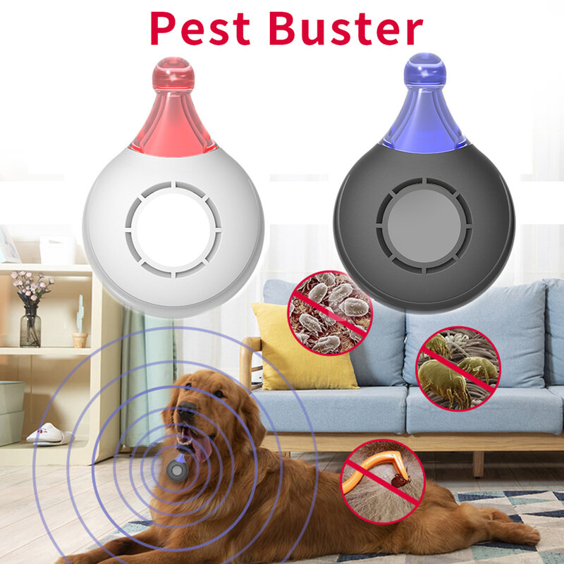 Huisdier Repeller Elektronische Ultrasone Pest Buster Verwerpen Flea Tick Luizen Repeller Anti Bug Muggenspray Voor Kat Hond Dierbenodigdheden