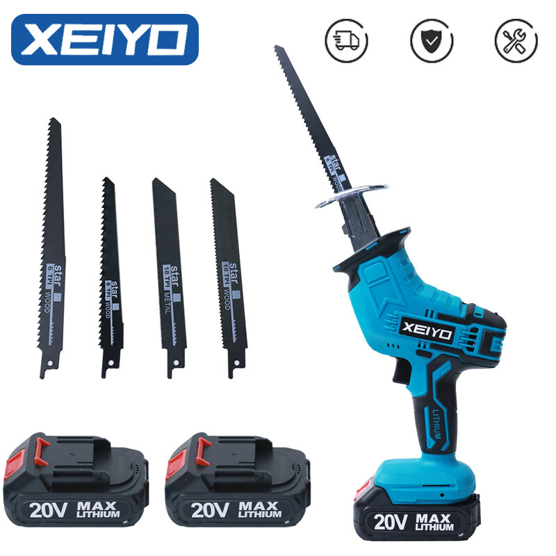 XEIYO Cordless Electric Saber Saw Reciprocating Blade Saw for Makita 18V Battery Rechargeable Wood Cutter Sierra Sable Hacksaw