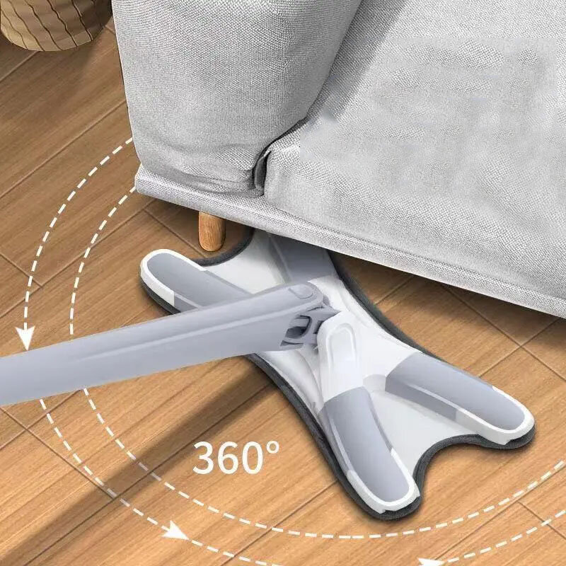 Mop do czyszczenia 360 stopni Squeeze Mop bezdotykowy wacik płaski Mop podłogowy z wymiennymi głowicami tkaniny narzędzia do czyszczenia do domu