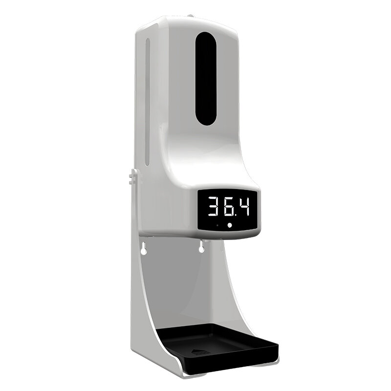 Termômetro de parede com dispensador de sabão, 2020 1000ml, com alarme, adequado para uso em escritórios, escolas e comunicações