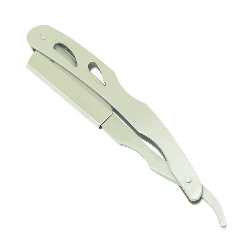 ماكينة حلاقة مستقيمة مع شفرات للرجال ، سكين حلاقة قابل للطي احترافي ، ماكينة حلاقة يدوية للحية من الفولاذ المقاوم للصدأ ، HC0012 ، 10 قطعة