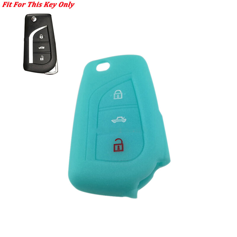 Pour Toyota Corolla Silicone Fob peau clé couverture clé protecteur à distance sans clé Coolbestda Silicone clé Fob couverture
