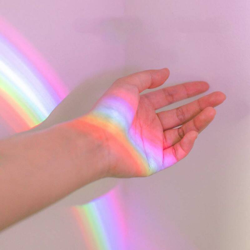 Lámpara de proyección colorida de concha Novedad LED estrella arcoíris, luz nocturna, vieiras, atmósfera, arcoíris, Rosa/verde