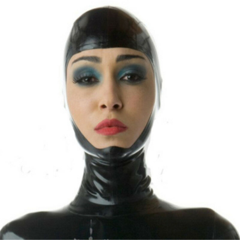 Gorące nowe seksowne kostiumy lateksowe kominiarka cosplay maska czarny kolor dorosłych Party Cosplay maski gry zabawki