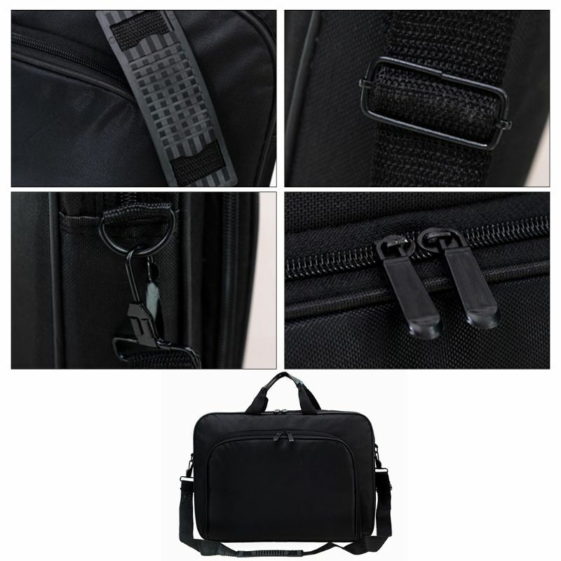 Briefcase Bag 15.6 Inch Laptop Messenger Bag Black Business Office Bag Computer Handbags Simple Shoulder Bag for Men Women