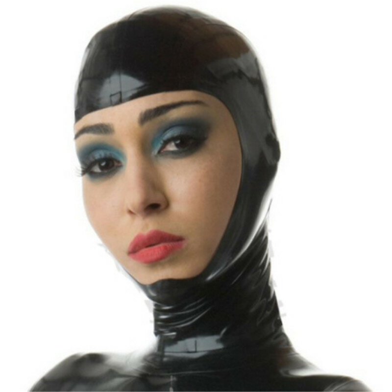 Hot New Sexy Latex costumes hood mask cosplay mask black color Adults Party Cosplay Mask Games Toy