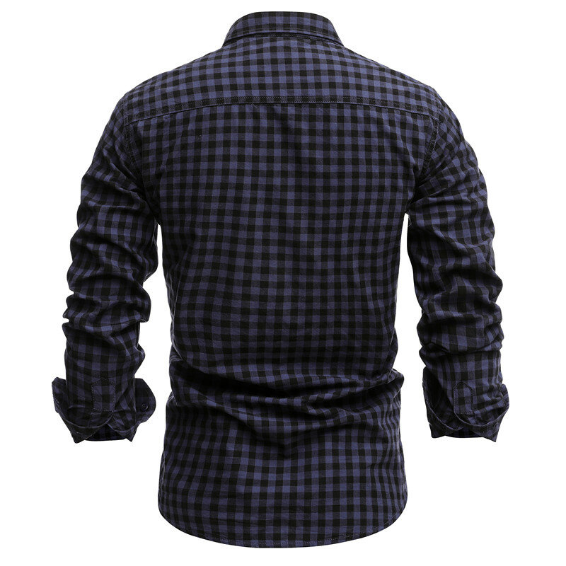 2021 nuova primavera 100% camicia a quadri in cotone camicia da uomo Casual Slim Fit camicia a maniche lunghe da uomo sociale di alta qualità
