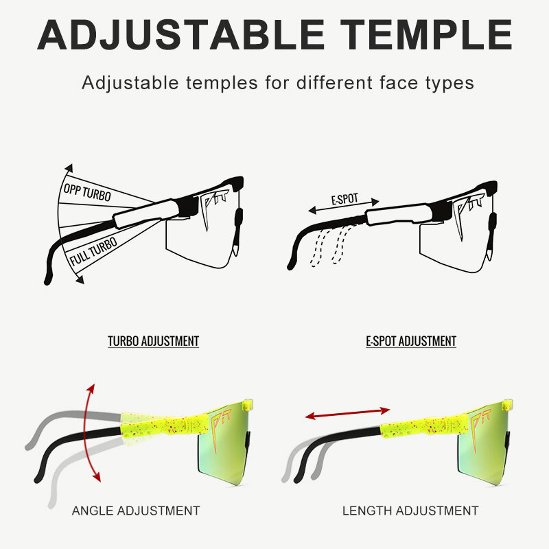 Ular Terpolarisasi Kebesaran Kacamata Pria One-Piece Lensa Perisai Gafas De Sol Semi Tanpa Bingkai Cermin UV400 Adjustable